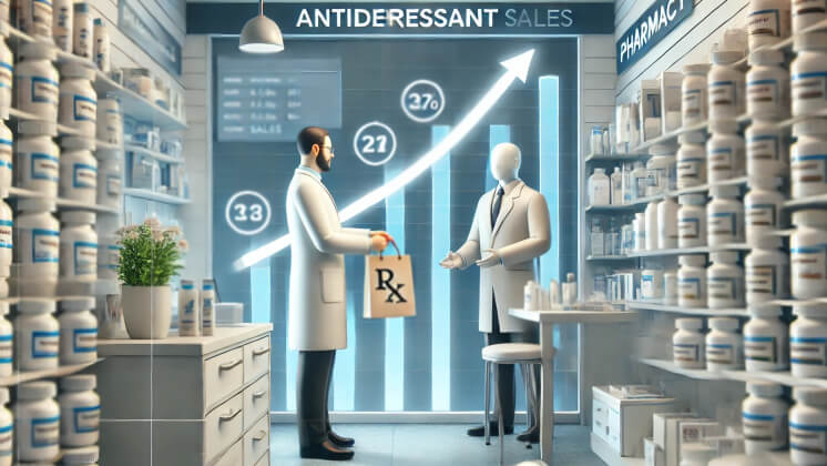 Аптеки заработали 2,8 млрд рублей на антидепрессантах в январе-феврале