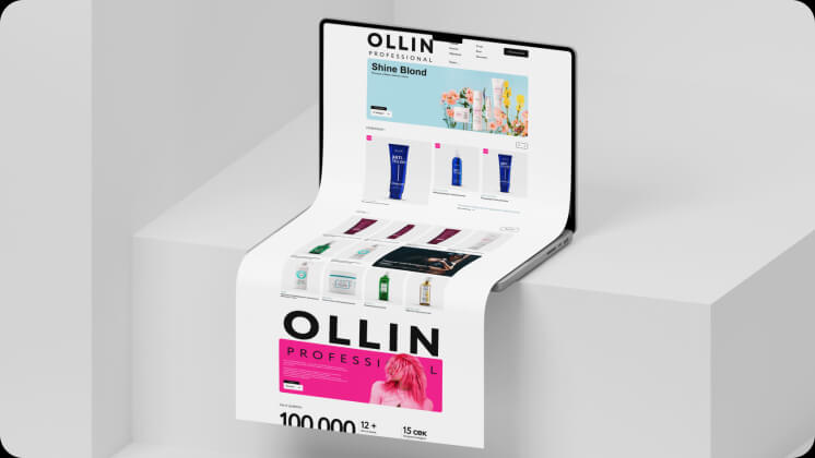 Genius Production разработал продуктовый сайт для российского бьюти-бренда Ollin Professional