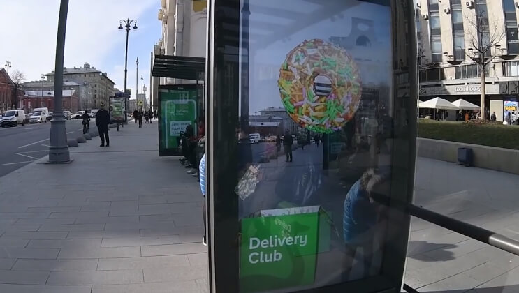 Russ Outdoor разработал рекламную кампанию с AR и интерактивом для Delivery Club